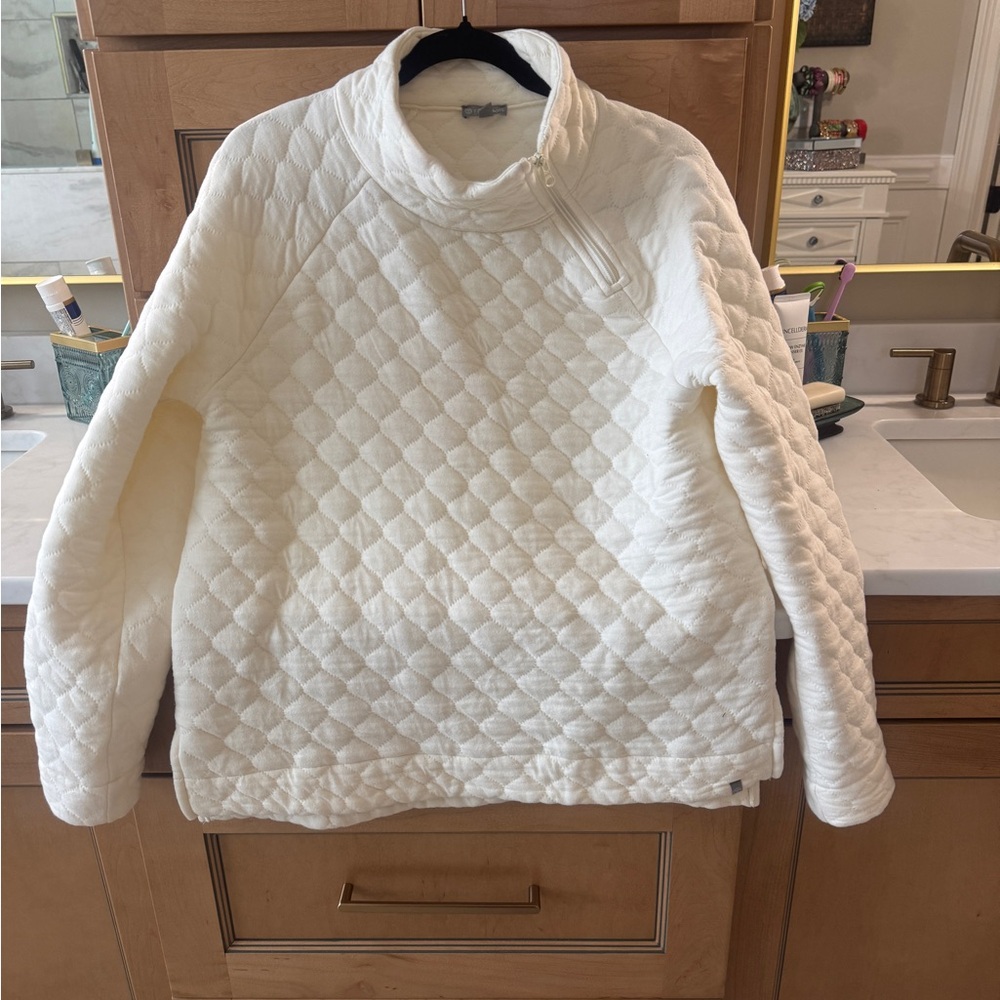 Talbots Ivory Quilted Top